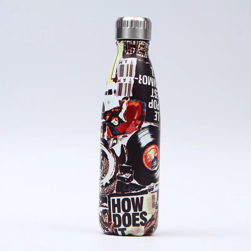 

500ML Simple Creative Thermos Vacuum Flask Stainless Steel Double-layer Travel Bottle Water Cup Portable Sports Bottle