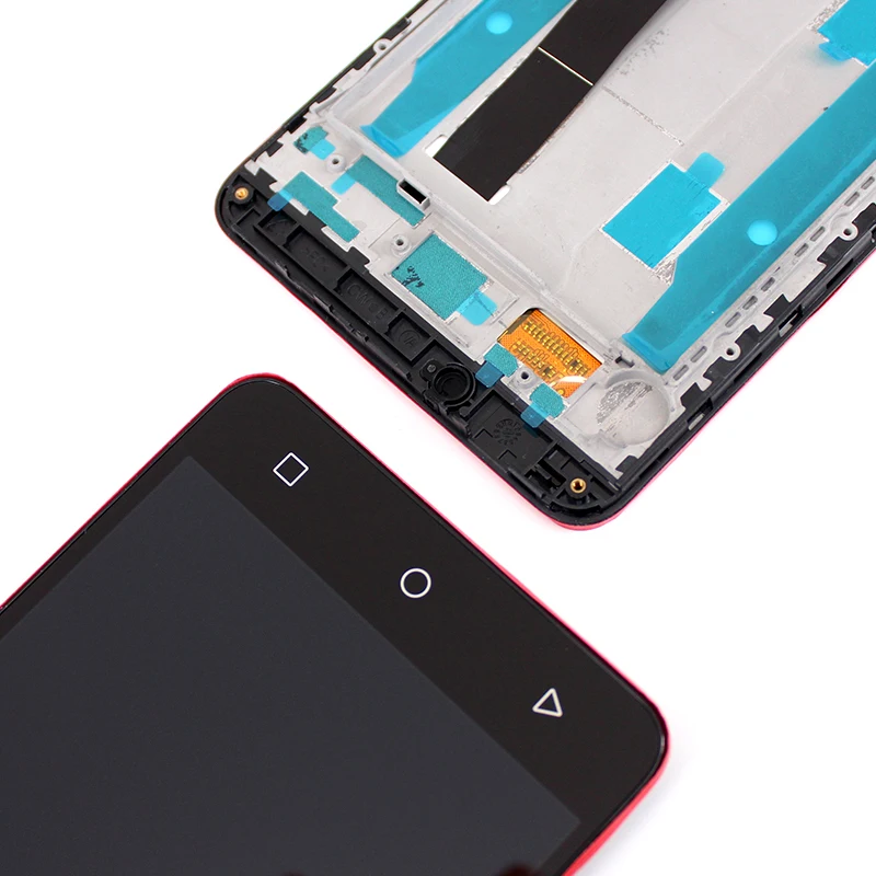 6 0mobile phone lcd for alcatel a3xl ot9008 9008x 9008a 9008j lcd display touch screen digitizer assembly with frame free global shipping