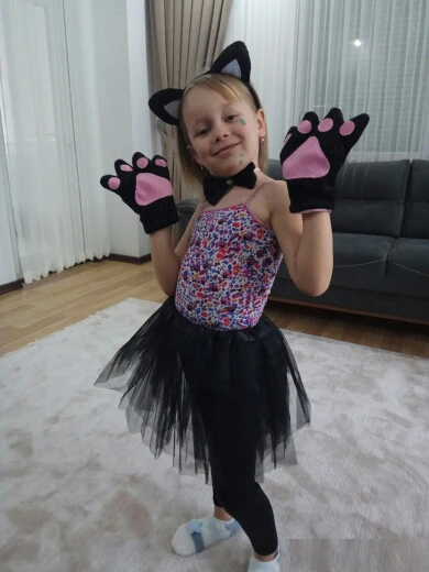 Женский костюм для костюмированной вечеринки с изображением кота лисы животных