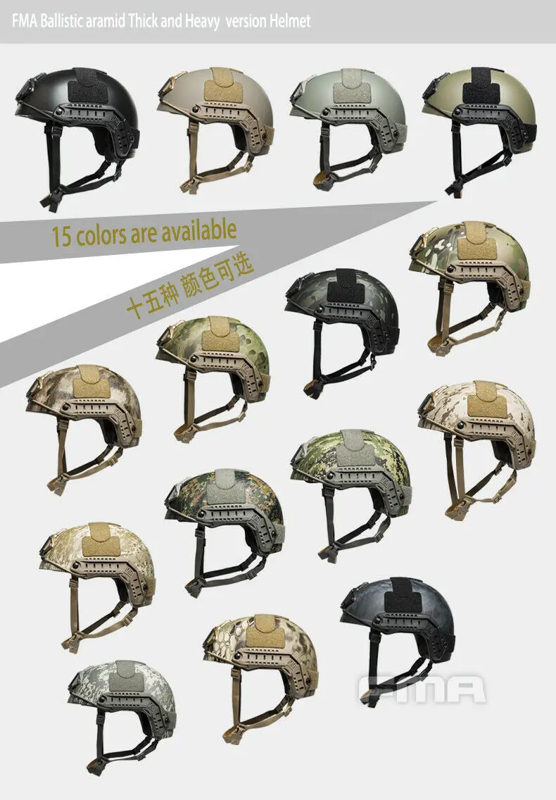 FMA TB1321 Tactical sport Ballistic Helmet Thicken Riot Fast Version More Colours |