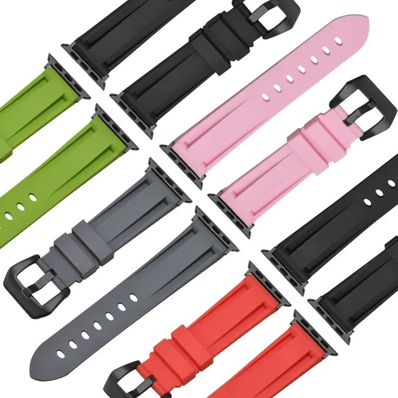 Ремешок силиконовый Камуфляжный для Apple Watch Band 42 мм 44 38 40 браслет iWatch Series 5 4 3 2