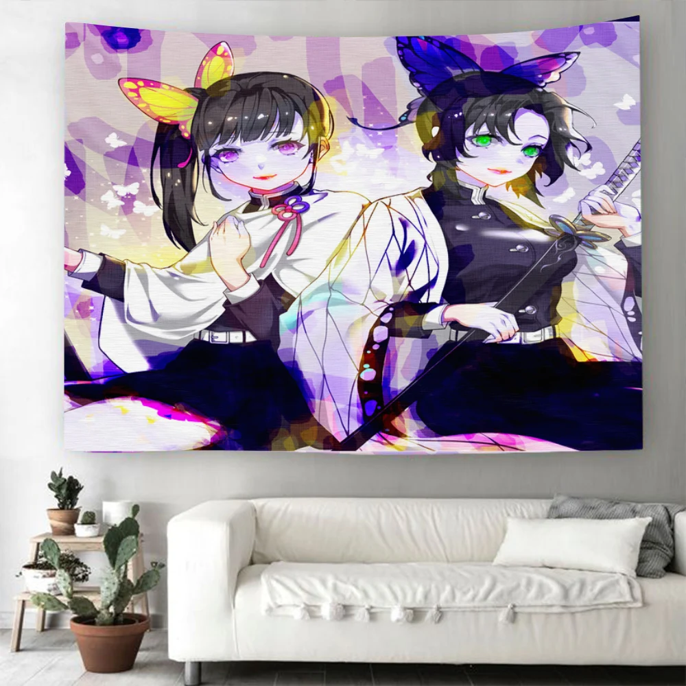 

Demon Slayer Anime Tapestry Wall Hanging Polyester Bedroom Decor Bedspread Beach Mat Blanket Yoga Mat Tapestries