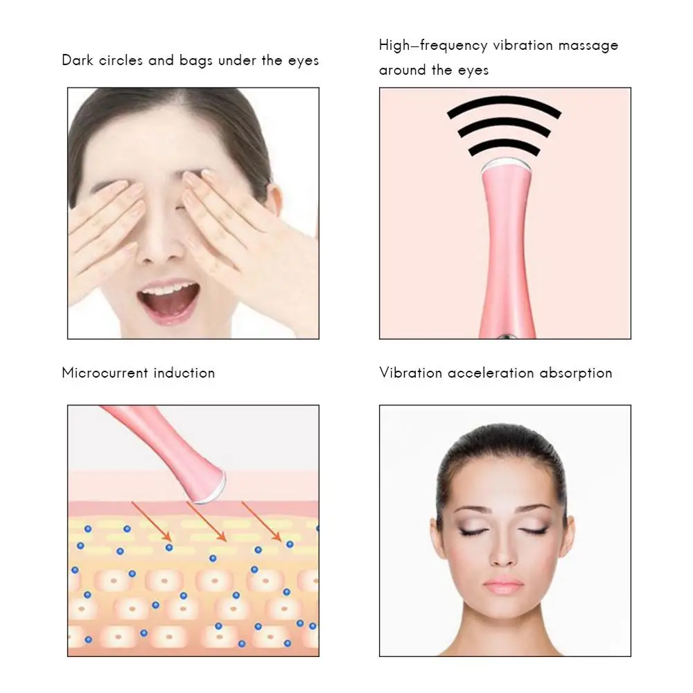 Электрический вибрирующий массажер для глаз тонкая палочка лица удаление морщин