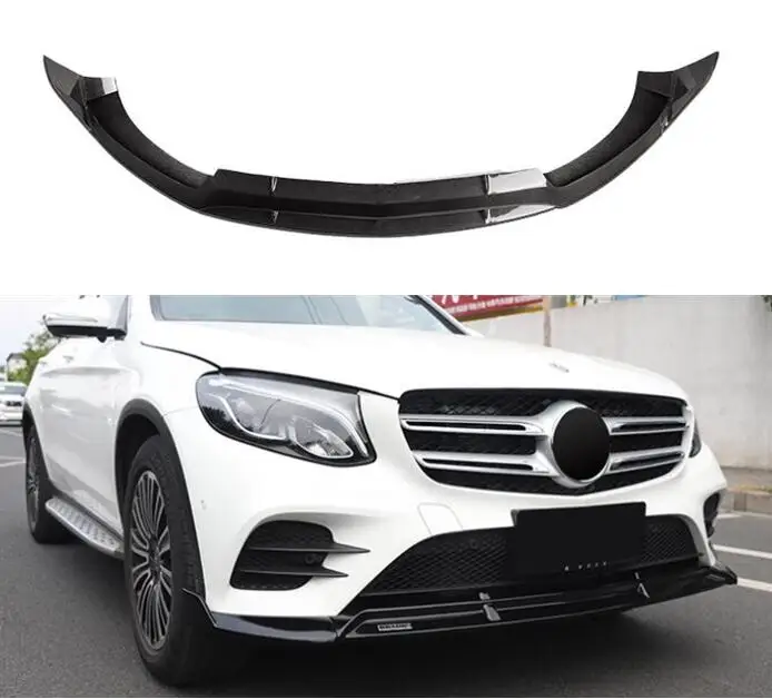 

ABS PAINT CARBON FRONT BUMPER SPOILER LIP SPLITTERS WIND KNFE COVER For Mercedes-Benz GLC X253 GLC200 GLC260 GLC300 2016-2019