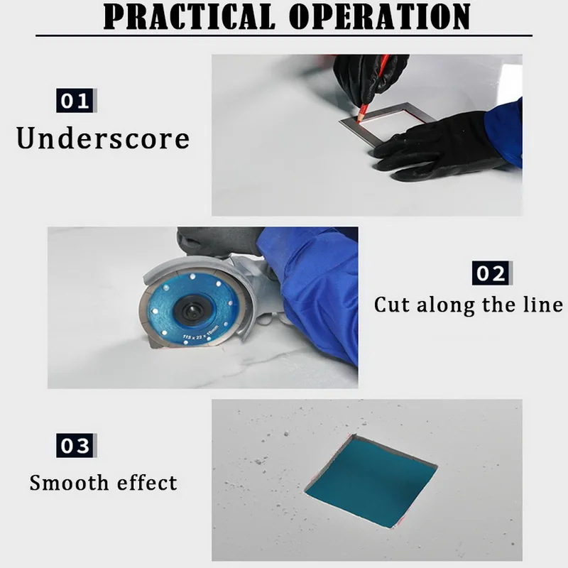 

Diamond Tile Blade Porcelain Saw Blade 1Pcs Angle Grinder Blade Marble Chip Microcrystalline Vitrified Ceramic Tile Cutting Disc