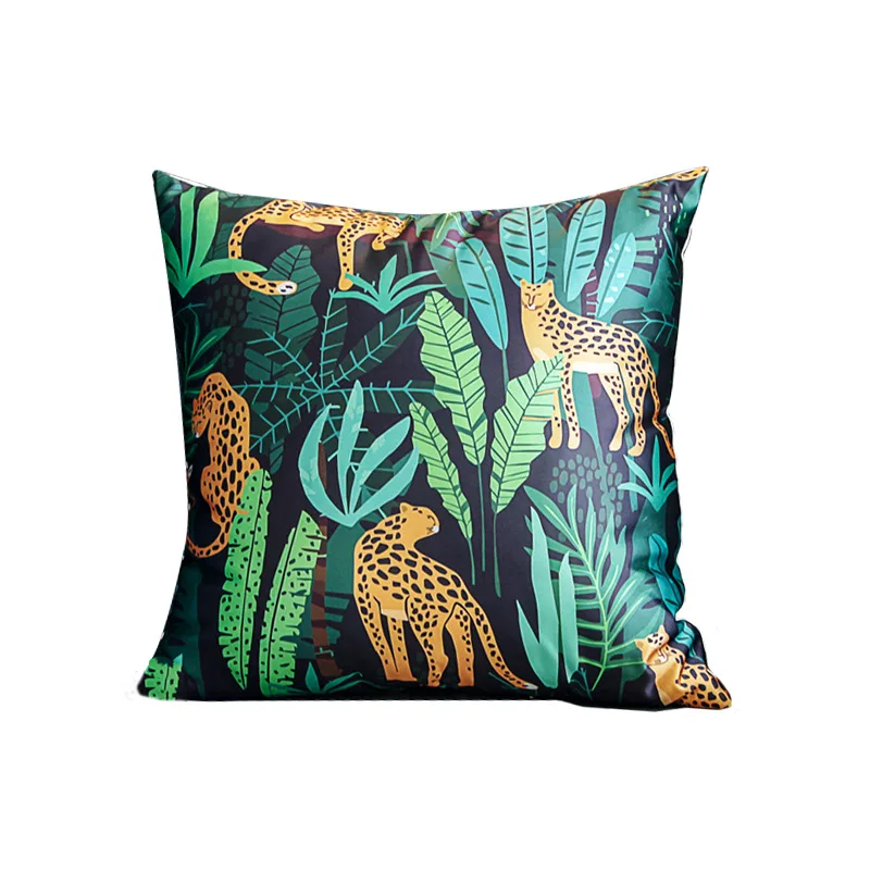 

Imitation silk light luxury pillow with core pillow cushion modern bedroom bedside living room sofa car waist back pillowcase