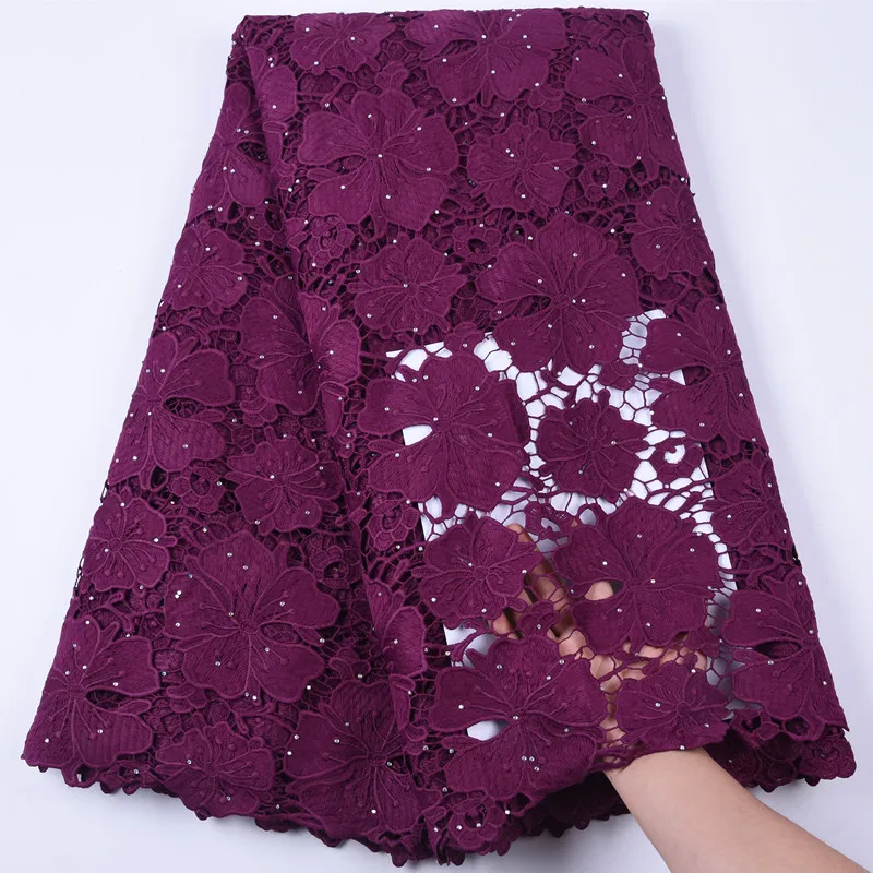 Желтый Африканский водорастворимый шнур кружева высокого качества Stof