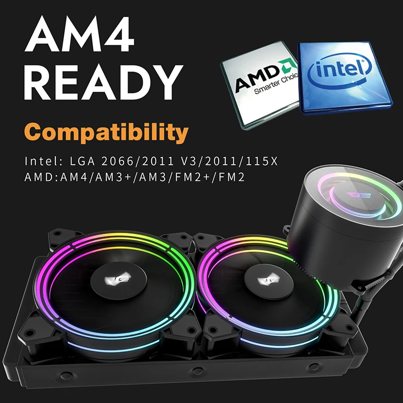 Охладитель воды darkFlash AIO CPU охлаждающий воду ПК кулер RGB PWM вентиляторы радиатор