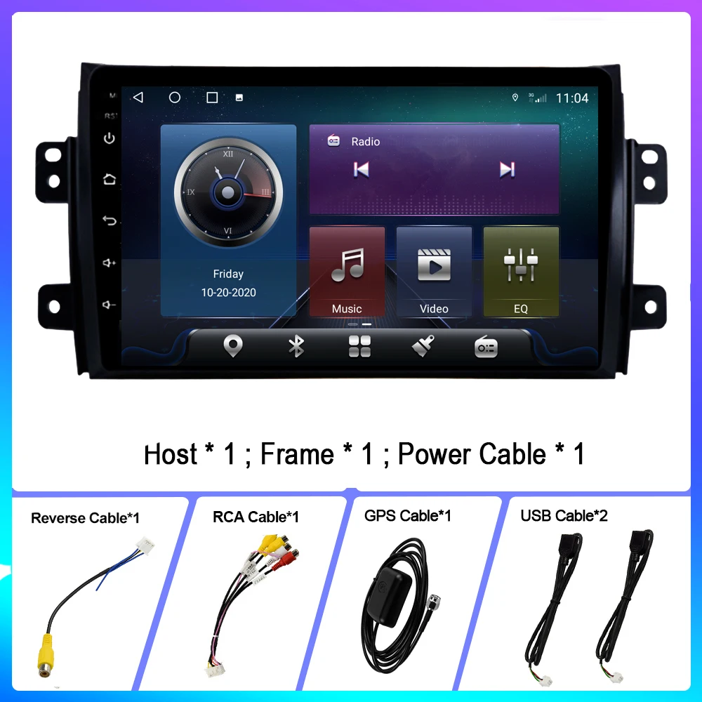 Автомагнитола 2 Din мультимедийная стереосистема для Suzuki SX4 2006-2013 с GPS-навигацией