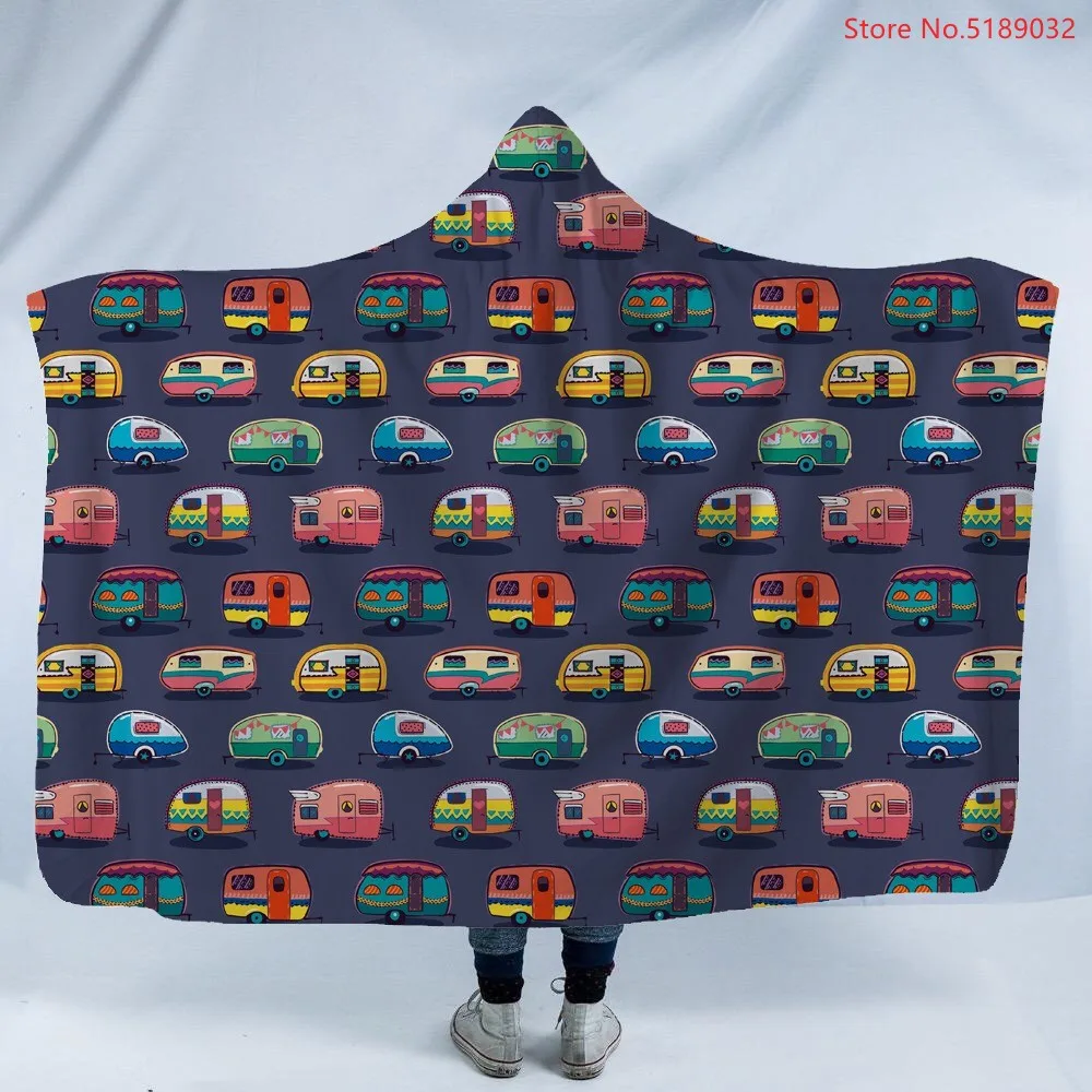 

Cartoon Bus 3d Print Sherpa Fleece Blanket Teens Kids Wearable Plush Throw Blanket Kids Cars Home Warm Blanket Bed Cover
