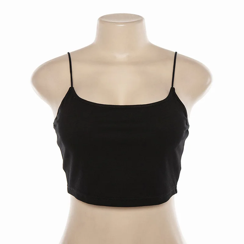 

2021 Sexy Tank Top White Halter Crop Cute Tops Women Summer Backless Camisole Fashion Casual Female Sleeveless Cropped Vest