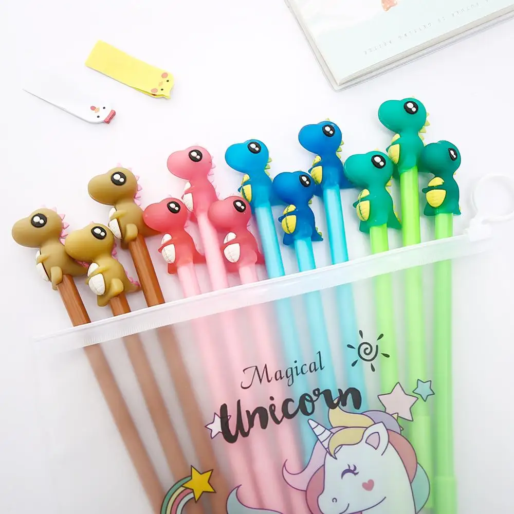 12 шт./компл. японский динозавра Милая гелевая ручки Дракон Забавные милые