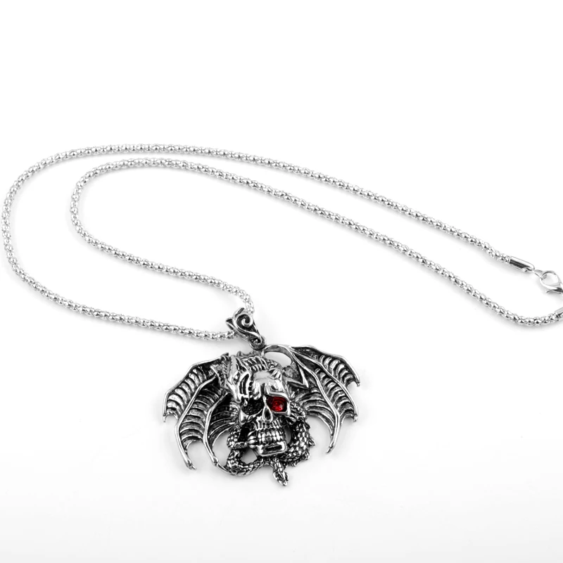 Ожерелья с черепом дракона птерозавра на Хэллоуин крутые пиратские панковские