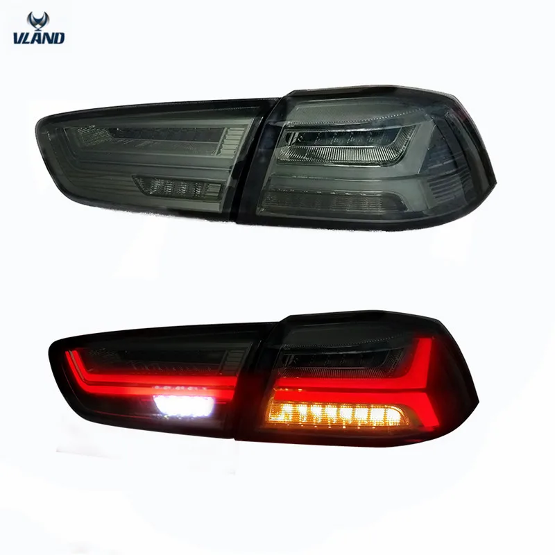 

VLAND Заводские аксессуары для автомобисветильник s для Lancer, светодиодный задсветильник 2008-UP для EVO X, задний фонарь с DRL + светильник + тормоз