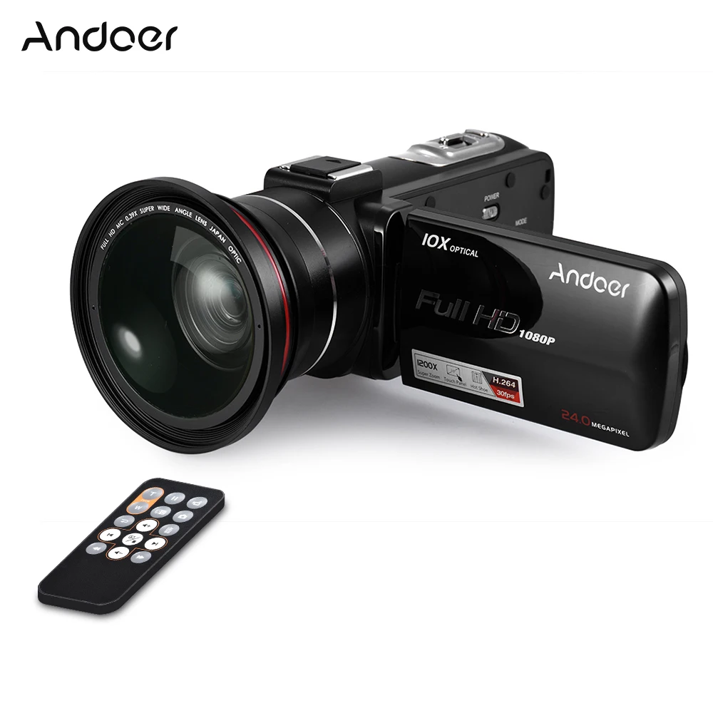 Сенсорный ЖК экран Andoer HDV Z82 3 дюйма видеокамера 1080P 24 МП цифровая дистанционное