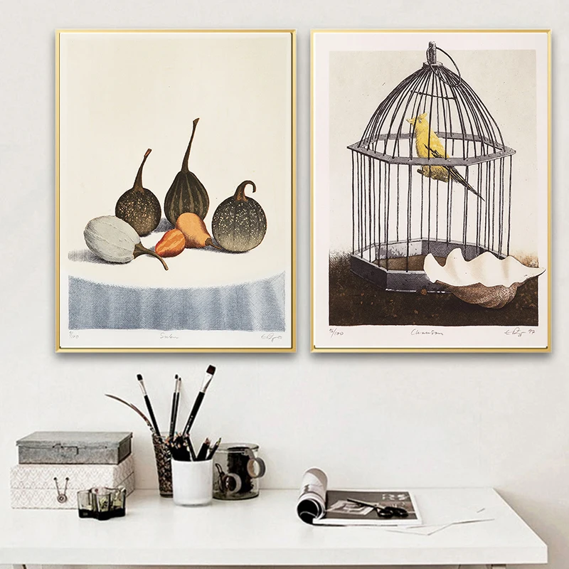 Картина на холсте с изображением фруктов и птиц | Дом сад