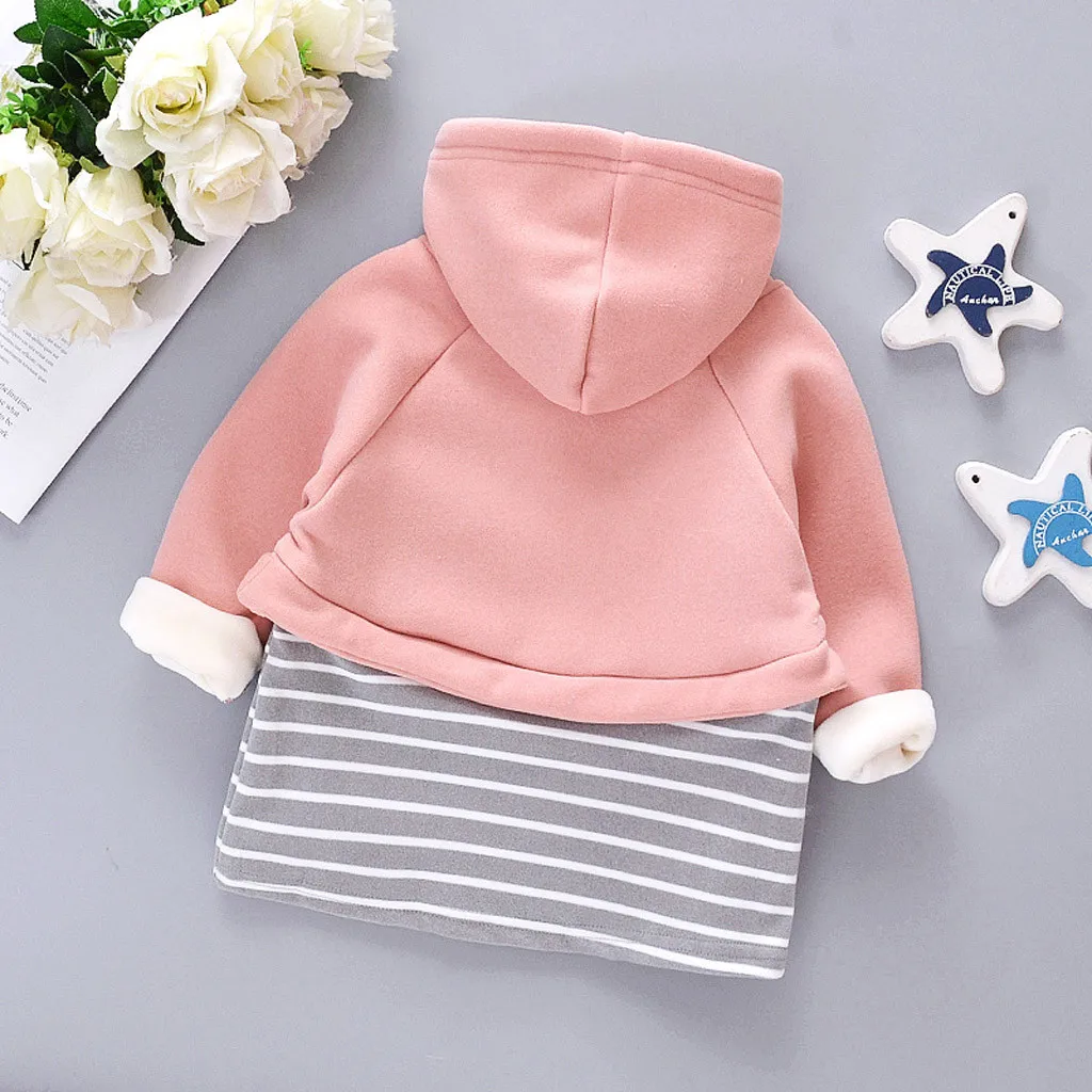 Зимние пальто для новорожденных девочек плотный Снежный комбинезон флисовое