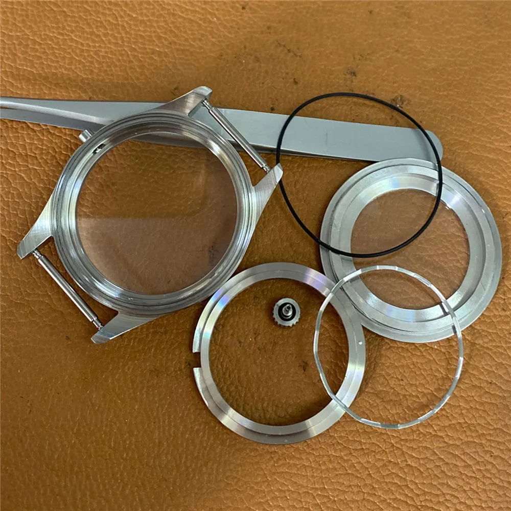 40mm 316L Stainless Steel Case Sapphire Glass Watch Case for NH35 NH36 Watch Movement Repair Part for 33.5mm Dial