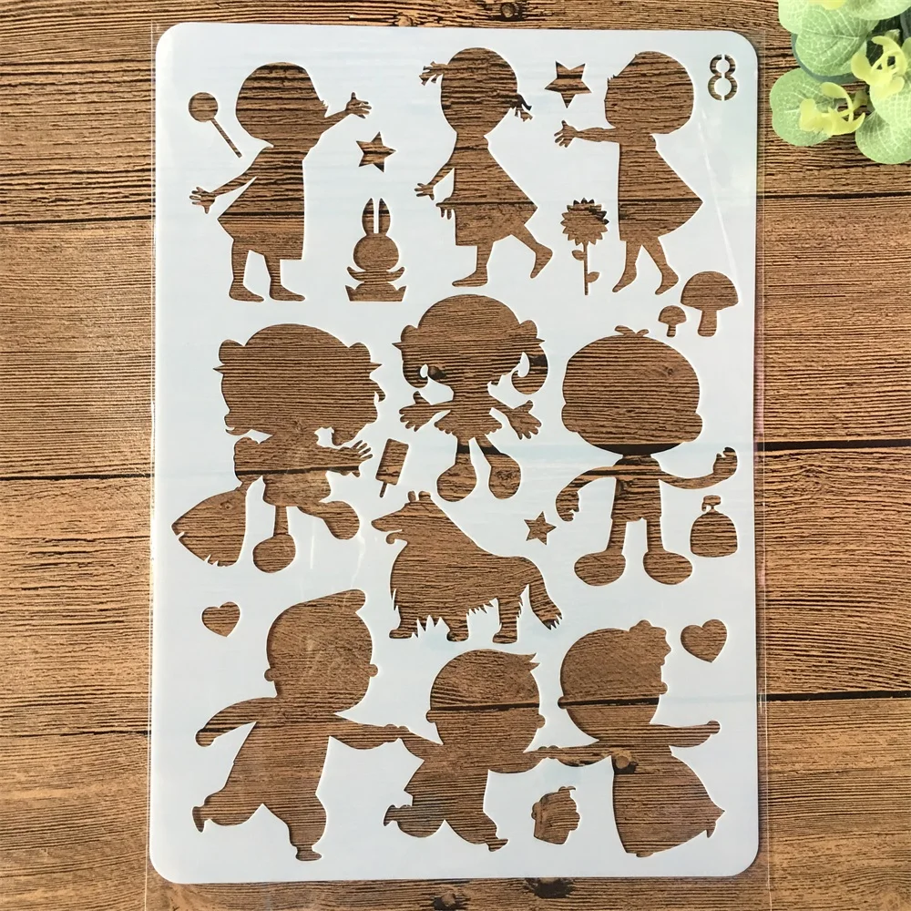 Трафареты A4 для маленьких девочек и мальчиков трафареты творчества рукоделия