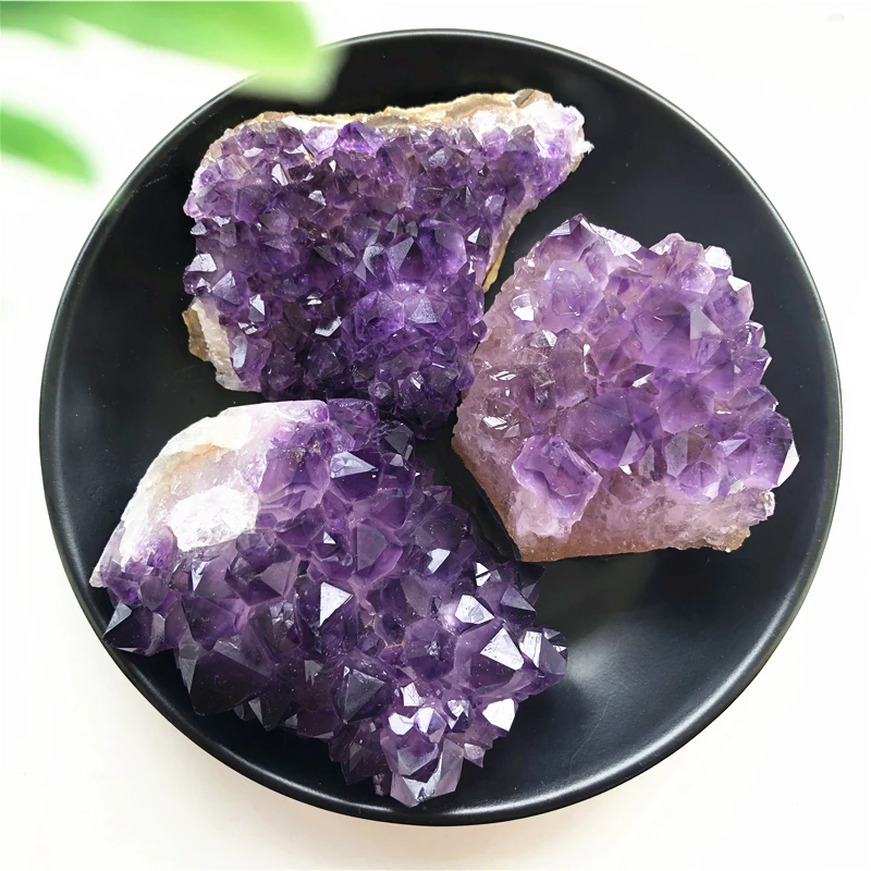20-200 grams 1pc Natural Amethyst Druzy Geode Purple Crystal Quartz Cluster Specimen Crystals | Дом и сад