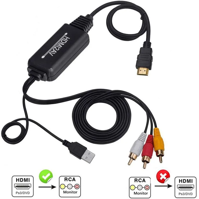 1080P HDMI в AV Line компьютерный Millet Barley Box видео HD интерфейс для старого телевизора