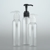 120ml 150ml 200ml x 30 empty clear plastic bottles with round screw lotion pump washing dispenser pet containers liquid soap