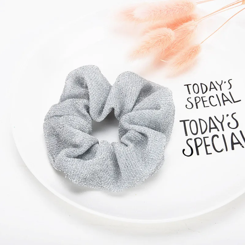 Популярные аксессуары для волос блестящие резинки женские повязки блестящая