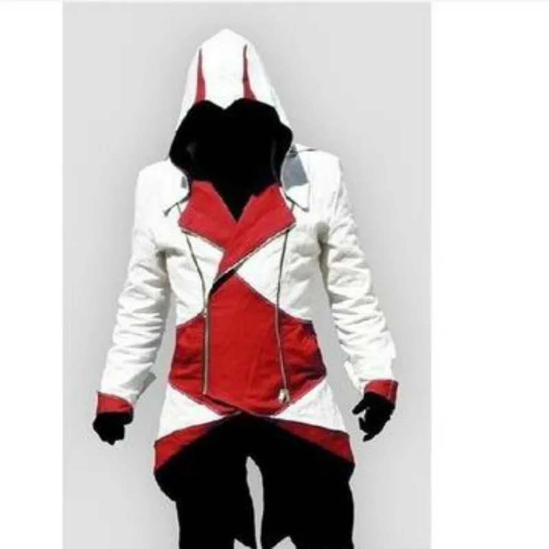 Новый крутой костюм Assassin's Creed средневековый смокинг куртка на Хэллоуин красный