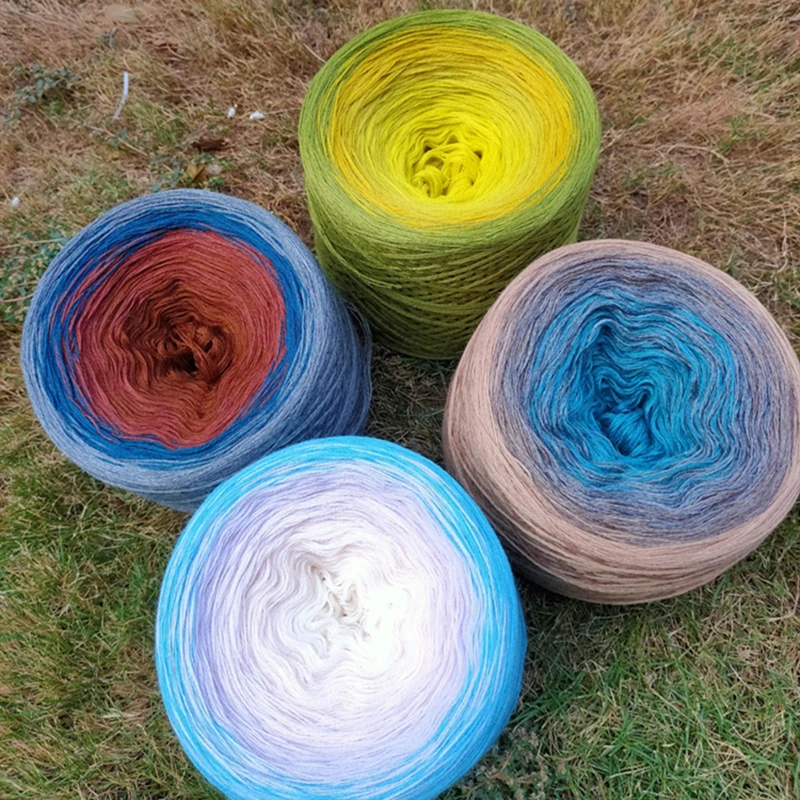Шерсть мериноса чистая шерсть пряжа длинная окрашенная Осень-зима Вязаная Шаль