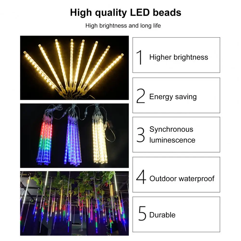 8 шт./компл. метеоритный дождь светильник низкая мощность акриловый сосулька