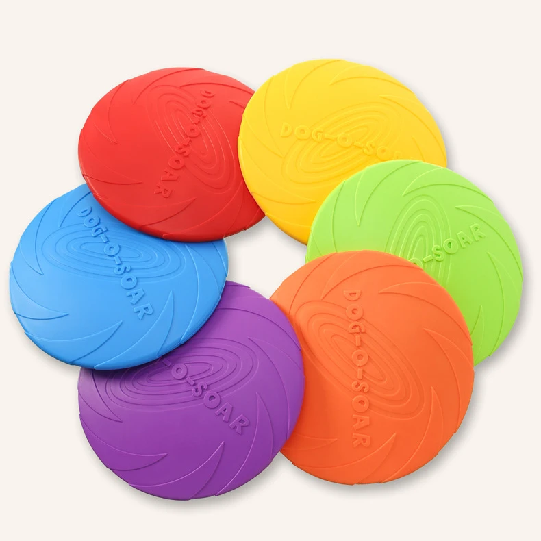 

Pet Flying Discs 15 18 22CM Soft Silicone Flying Saucer Dog Cat Toy Resistant Chew Puppy Training Interactive Pet Supplies
