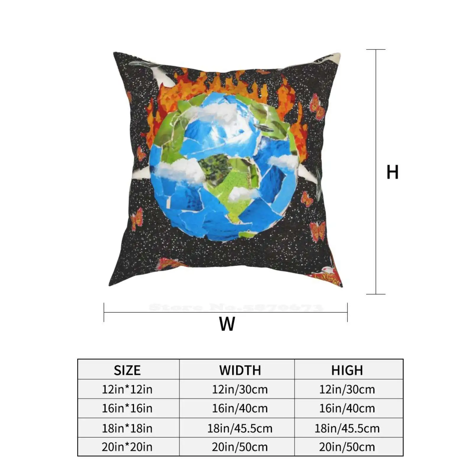 Наволочка World Rage красивая наволочка в стиле рэп хип-хоп музыка поп-рэпер Инди РНБ