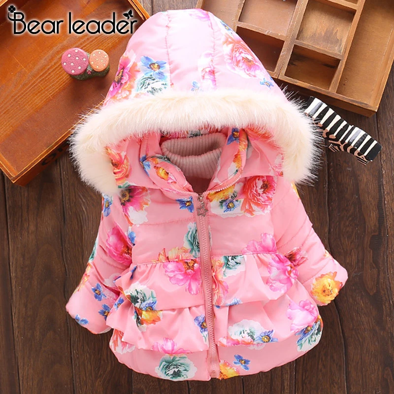 Bear Leader/Одежда для маленьких девочек новые зимние пальто зимний комбинезон с