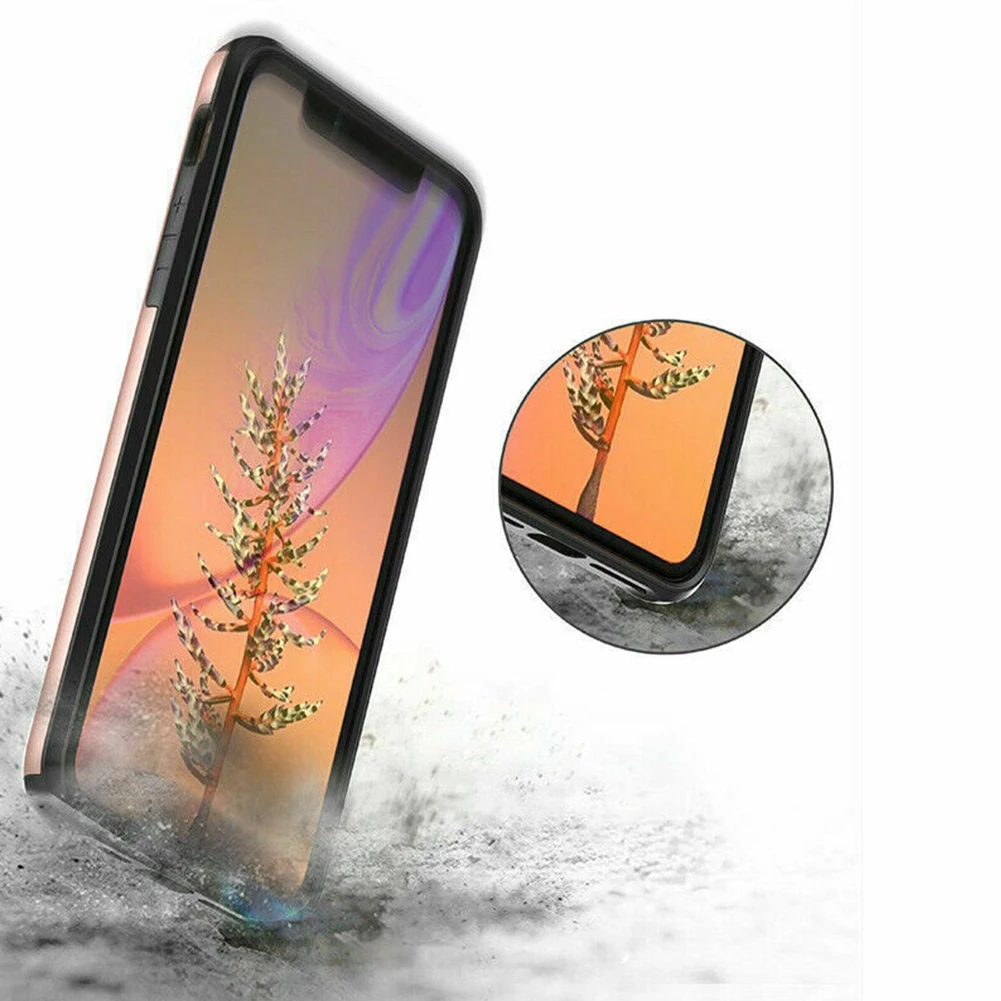 Подходит для IPhone 11 чехол телефона защитный анти-скользящая карта два-в-одном