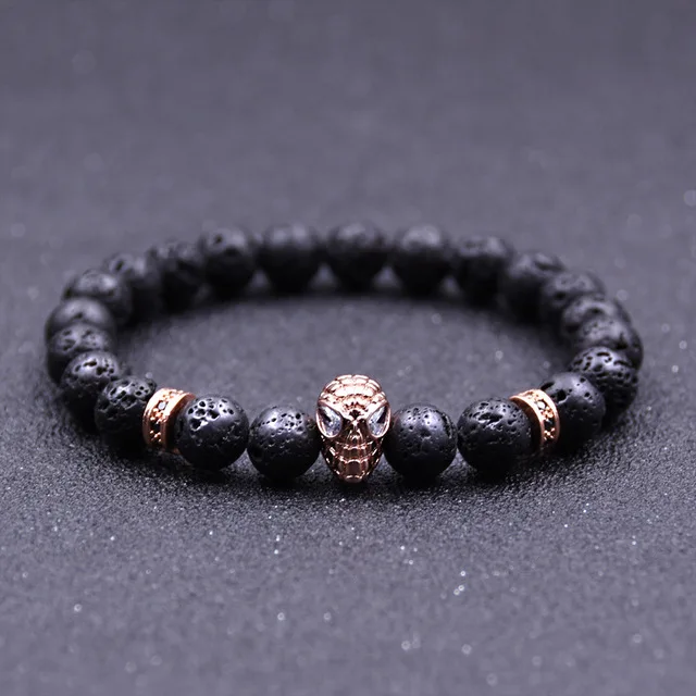 2021 Модные 8 мм вулканическая лава камень для мужчин и женщин микро инкрустация из