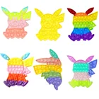 Игрушки-антистресс Покемон поп Пикачу, игрушки-антистресс с пузырьками для взрослых и детей