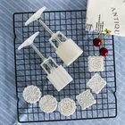 6 Стиль Круглыйквадратный цветочный лунный пряник в комплекте набор форм для украшения 100 г до середины осени DIY ручной Давление Fondant (сахарная) форма для выпечки Луна инструментов для украшения ногтей