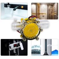 dc 5v 12v 80v mini light diy water flow energy conversion tap hotel home hydraulic stainless steel micro hydro generator