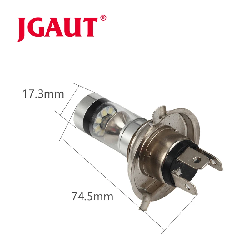 JGAUT 2 шт. H4 100 Вт 2828 20SMD 8000K светодиодный автомобильный противотуманный фонарь высокой мощности для вождения автомобилей, светильник для бега, автомобильная противотуманная фара 12-24 В
