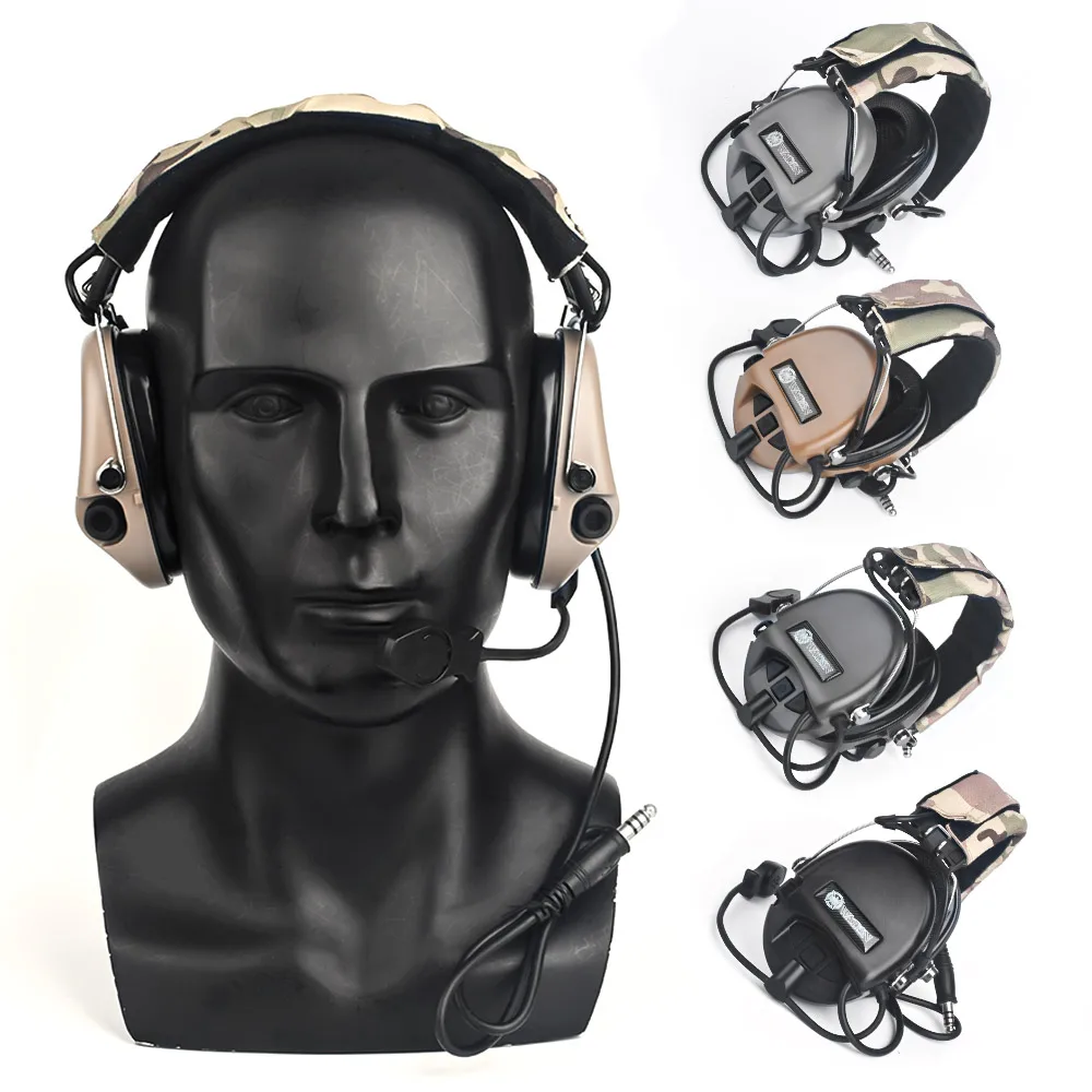 WADSN Тактический Peltor Связь Headest с камуфляжная повязка на голову страйкбол Comtac