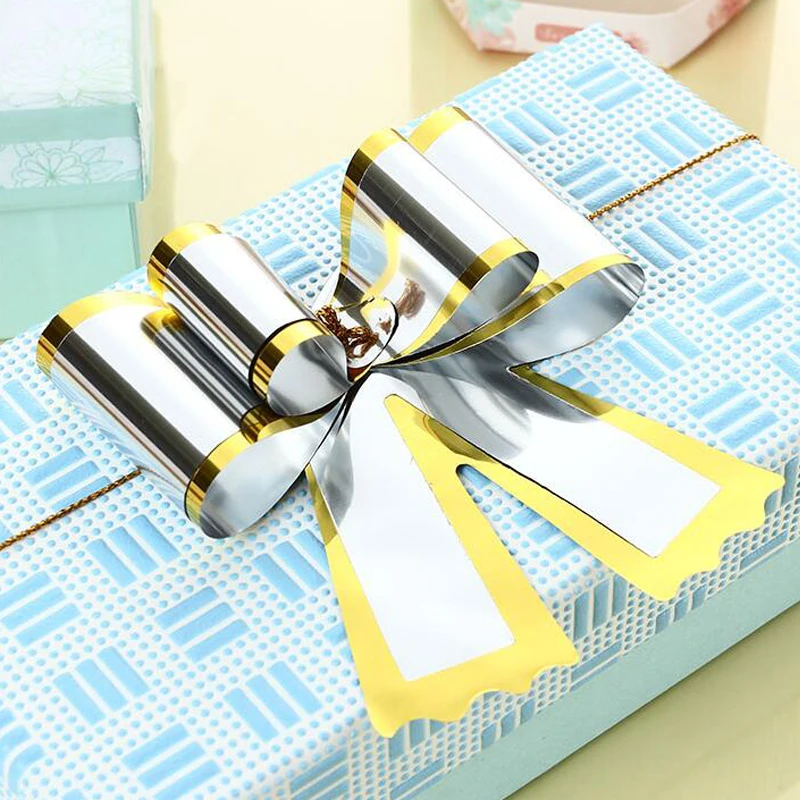 Стильная лента с большим бантом ручной работы цветная двойная Блестящая подарок