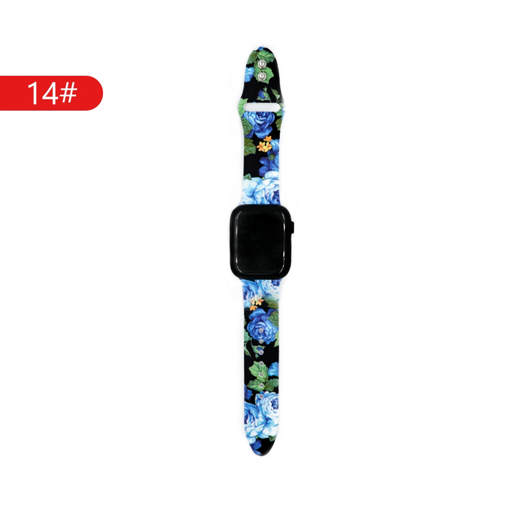 14 Ремешок для apple watch 5 4 ремешок 44 мм 40 мм correa iwatch 3 ремешок 42 мм 38 мм браслет силиконовый apple watch 5 4 3 2 1 Аксессуары для часов - Цвет ремешка: 14