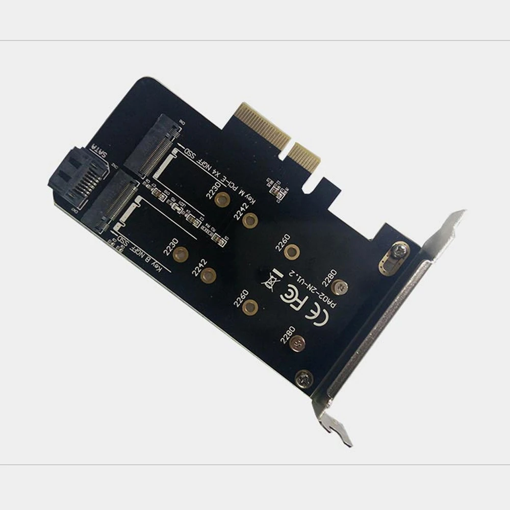 Zomy черный B ключ к M.2 NGFF SATA SSD PCIE M NVME адаптер конвертер контроллера карты Поддержка