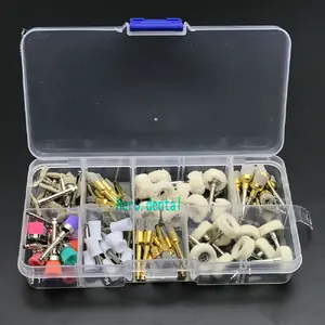 Зубная щетка для полировки, 80 шт., стакан из оксида алюминия, нейлона, хлопка, колесо с шерстяного войлока