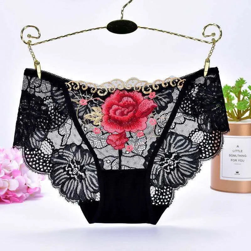 Женские трусики с вышивкой соблазнительные Соблазнительные сетчатые большого