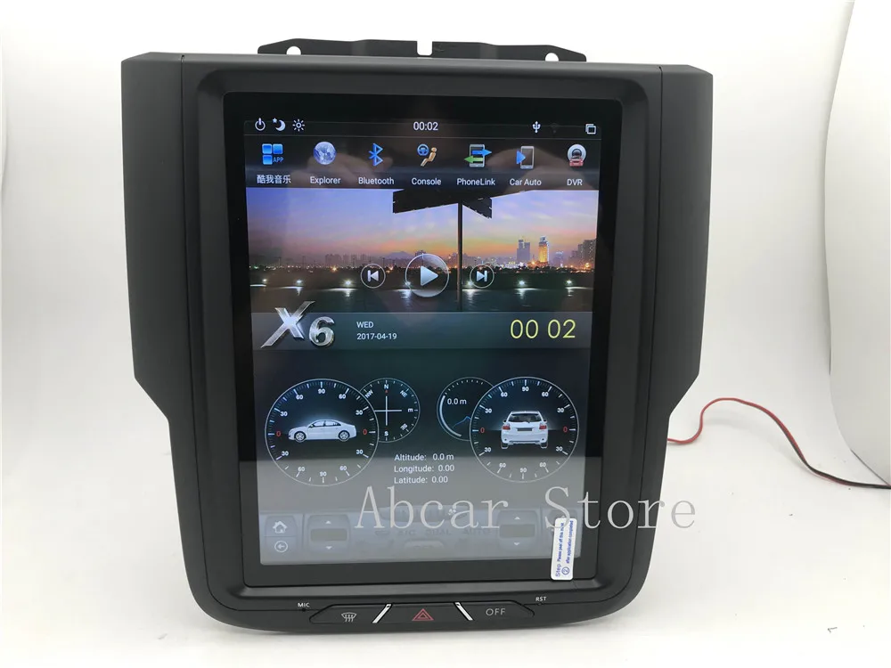 10,4 ''Tesla стиль Android 8,1 автомобильный dvd-плеер gps навигация для Dodge ram 1500- стерео CARPLAY HDMI радио авто ips PX6