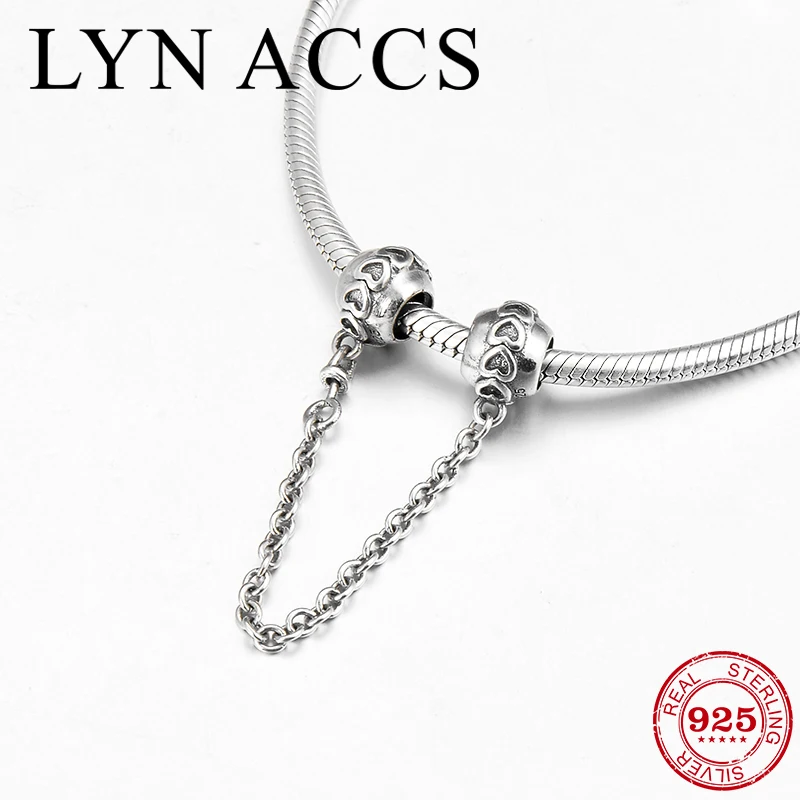 Бусины цепочки из серебра 925 пробы в форме сердца|Ювелирные шармы| |