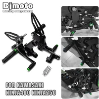 rearsets rear sets foot pegs pedal for kawasaki ninja 400 z400 2020 2021 ninja 250 ninja250 ninja400 adjustable footrest
