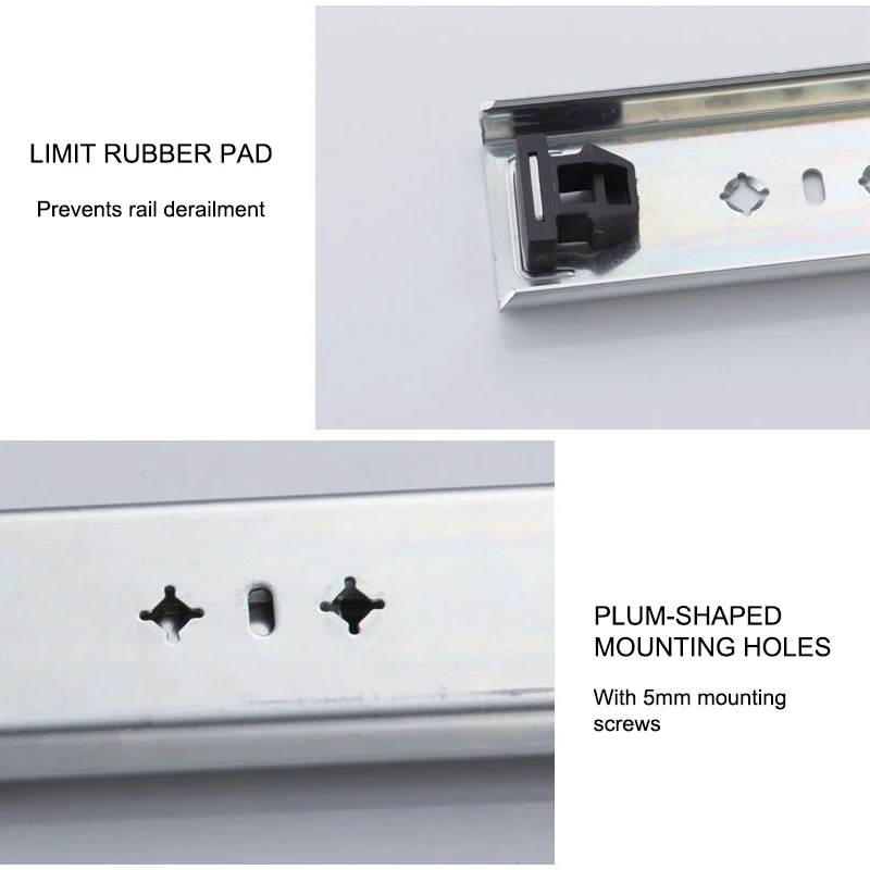 Heavy Slide Rail 53 Wide Three Section/ Thickened / Industrial Duty Drawer Runners Full Extension 120kg Bearing | Обустройство дома