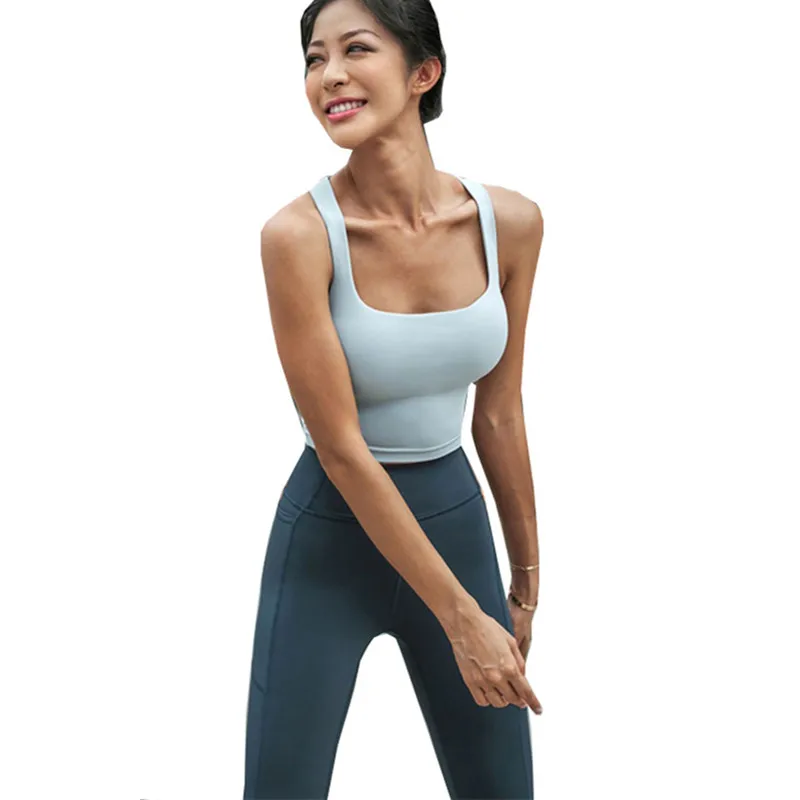 Бюстгальтер женский спортивный для бега тренажерного зала с широкими лямками |